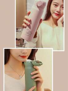 1pc Snoopy 500ml Stainless Steel Vacuum Insulated Water Bottle, Large Capacity, Minimalist Design With Tea Infuser, Portable For Outdoor Sports - Multicolor - View 11