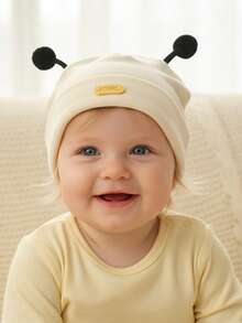 1pc Cute Baby Hat, Unisex, Suitable For Autumn/Winter Daily Use