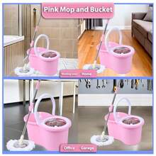 Mop And Bucket Set Pink - Hồng - Xem 5