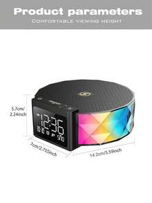 1 Pezzo Sveglia con Ricarica senza fili Veloce 15W, Sveglia Digitale con Altoparlante, Lampada da Notte per Camera da Letto, Luce Notturna RGB a 5 Colori, Modalità Snooze, Sveglie per Camera da Letto, Lampada da Comodino, Lampada Decorativa da Scrivania, Regali Creativi, Camera da Letto, Stagione Scolastica, Uffici (NB: La Funzione di Ricarica senza fili Supporta Solo Prodotti Compatibili con la Ricarica senza fili)