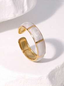 3pcs/Set Fashionable Minimalist Versatile High-Quality Plated Stainless Steel Geometric Round Open Ring, Adjustable Fit For Women Daily, Party, Date Wear