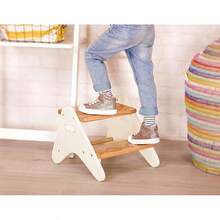 b. Spaces – Escalera de Madera para niños – Escalera para el Dormitorio, baño o Cocina – Muebles para niños – Peek-A-Boost – 2 años + – Peek-A-Boost - Marfíl - Marfil - Ver 7