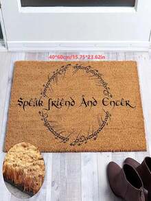 1pc New Interesting Finger Ring Shaped Doormat, Suitable For Living Room, Bedroom, Indoor - Machine Washable - Flannel Material, Delicate Wrap, Skin-Friendly, No Pilling, Slightly Water-Resistant Easy Care, Odorless - Ideal For Home Decor, Room Decoration