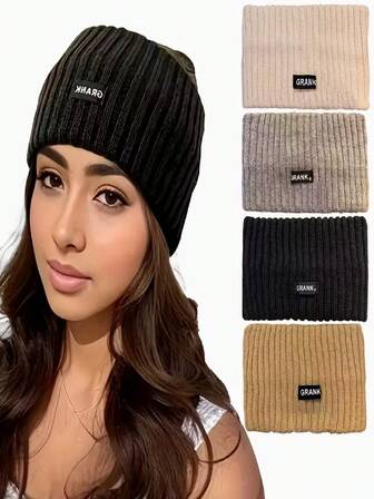 4 Pieces Women's Autumn And Winter Knitted Thick Warm Headband - Stylish Simple And Sweet Style Fabric Headband, Soft And Comfortable Daily Headwear, Solid Color Knitted Design, Suitable For Daily Outdoor Wear