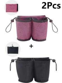 行李箱手柄收纳袋饮料袋杯架适用于行李箱水瓶保护套简约水杯收纳袋送给朋友的礼物适合滚轮行李箱手柄附件支架适用于所有行李箱手柄水瓶袋户外旅行配件旅行必需品暑假返校