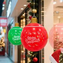 1 bola de Natal inflável, material de PVC com a bênção "Feliz Natal", adequada para decoração de festas de Natal e Ano Novo em ambientes internos e externos, sem necessidade de eletricidade - Multicolorido - Ver 6