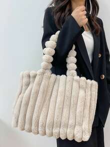 Large Capacity Plush Tote Bag, Shoulder Bag, Women's Fashion Handbag & Satchel Purse For Winter Fluffy Shoulder Bag,New Autumn And Winter Women Bag, Best Fall Purse, New Arrival Fur Purse Faux Fur Tote Bag Fluffy Satchel Handbags For Women, Mom, Friend, Bridesmaids Burgundy Fluffy Handbag, Women Shoulder Tote Bag, Perfectly Matching With Fall Outfits Womenfall Clothes For Women Women Bag Plush Underarm Bags Fashion Handbag And Purse Autumn Winter Armpit Bags Dating Handbag  Fluffy Crossbody Bag, Adorable Clutch Bag, Stylish And Versatile,Accommodates Mobile Phone And Wallet, Autumn/Winter Handbag,Essential For Daily Commutes And Dates This  Is Suitable For Young Girls For Their Birthday, Prom And Graduation And Also A Lovely Gift For Friends, Mother, Lover On Special Days Such As Valentine's Day, Christmas, Anniversaries.Can Be Used As Thanksgiving, Halloween,Christmas Gift. - Nhiều màu - Xem 10