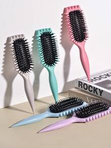 2 piezas Cepillo de caramelo Cepillo rizado mejorado - Herramienta de peinado rizado unisex, reduce el tirón y el frizz, excelente para uso en salón y viaje Cepillo rizado para el hogar Cuidado corporal Cepillo definidor