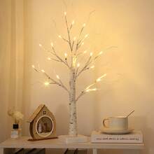 LED Birch Tree Lamp With Realistic Branches - Perfect For Creating Festive Atmosphere Anywhere At Home