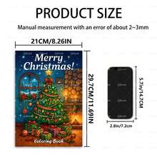 24-seitiges Malbuch zur Stressreduktion: Gemütlich & Komfortabel, Originalkunstwerk, A4 Größe, Perlpapier-Umschlag & dicke Innenseiten, Weihnachten, Thanksgiving, Neujahr, Geburtstag, Party, Schulanfang, Herbst/Winter Geschenk