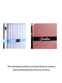 1pc Custom Embroidered Luggage Strap - Customizable Name, Text, Luggage Packing Strap Anti-Theft Multi-Function Hanging Buckle, Sturdy Closure Design, Durable Outer Strap, Outdoor Sports Fixing Strap, Portable Travel Anti-Theft Buckle Luggage Strap, Jacket Clip, Backpack Clothes Clip, Bag Clip For Carrying Support, Available In A Variety Of Colors, Travel Essentials, Gifts For Friends And Family Who Love Traveling