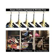 3/6-Pack Magic Hook Plastic Clothes Hanger Connectors Are Made Of Thickened ABS Plastic And Come With Multiple Hooks. The 5-Ring Design Saves Space, Provides Non-Slip Storage, And Features An American-Style Rotating Windproof Device.