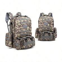 Mochila táctica de gran capacidad de 55L para hombres, mochila para senderismo, escalada y camping al aire libre, impermeable