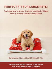 1 pieza Cama navideña festiva para perros | Colchoneta súper suave para mascotas para un sueño profundo | Cojín de invierno lavable para perros pequeños y grandes