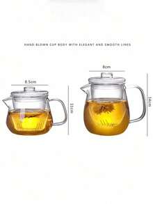 1 Piece High Borosilicate High Temperature Resistant Glass Teapot, Household Filter Tea Set, Thickened Tea Brewing Set, Penguin Teapot, Tea Making Supplies