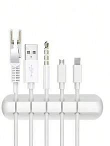 Phone Charging Organizer, Wire Clips Holder Desk, Data Earphone Binder Desktop Tidy Accessories