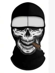 1 件/2 件男女通用 3D 卡通趣味面罩，适合日常使用、户外旅行、徒步旅行、滑雪 - 黑色 - 查看 12