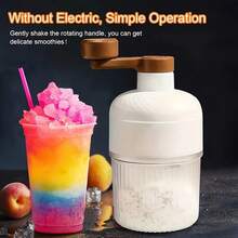 Large-Capacity Shaved Ice Machine And Snow Slush Machine, Multi-Functional Manual Milkshake Machine, Ice Crusher, Ice Maker, Suitable For Making Shaved Ice, Snow Cones, Snow Slush, Etc. For Summer Parties And Kitchen Use (With An Attached Mold)