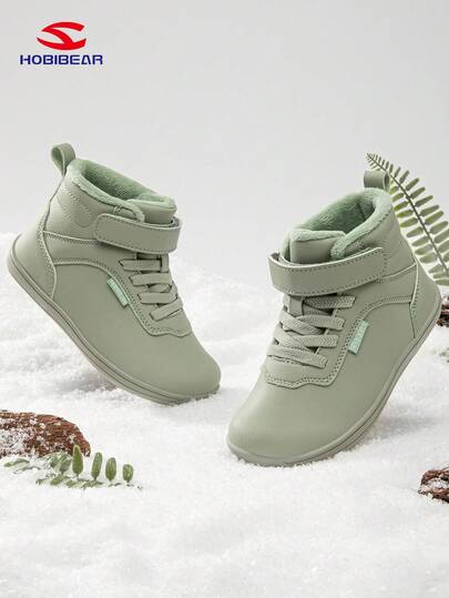 HOBIBEAR 1 Par de Botas de Neve Minimalistas, Elegantes e Confortáveis para Adolescentes, Meninos e Meninas, Sapatos de Inverno Forrados e Quentes em Várias Cores