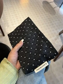 Borsa per il trucco, borsa portatile da tenere in mano, borsa portaoggetti, borsa da toeletta, borsa per il trucco di grande capacità, borsa portafazzoletti per il trucco, borsa da viaggio essenziale, borsa portaoggetti, borsa portassorbenti igienici per donne e ragazze, astuccio per matite per studenti, borsa interna, borsa cuscino con zip, borsa quadrata, borsa per il trucco di grandi dimensioni, pochette per il trucco, borsa cosmetica, grande capacità, borsa per il trucco di grandi dimensioni, regali di Natale, pochette, da viaggio, regali per donne, pochette da donna, clutch / piccola borsa a mano, organizer per il trucco, pochette, porta pennelli, mini pochette, pochette di grande capacità