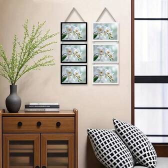 5/3/2 Pieces Of Multiple Black Wooden Photo Frames, 4x6 Inches, Delicate Photo Frames, Picture Frame, Home Decor, Wall Decor, Restaurant, Ready To Hang, For Bedroom Living Room Office, Festival Gifts, Photo Frames Only, Photos Not Included