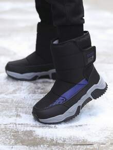 Teens' Boots, Thermal Lined Thick Snow Boots, Travel Skiing Warm Sports Shoes, Waterproof, Winter Casual High-Top Shoes For Boys & Girls