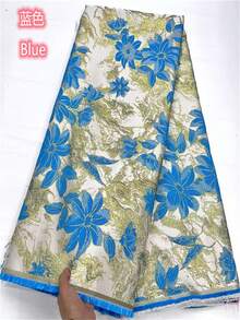 5码/1码尼日利亚提花锦缎非洲织锦薄纱蕾丝面料 2026 新款法国女式镀金蕾丝适用于派对礼服缝纫