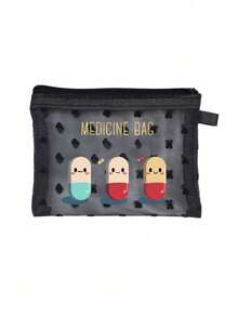 1pc Mini Portable Mesh Medicine Bag Printed With"Medicine" Letters And Cross Pattern, First Aid Kit Medical Emergency Kits Organizer Outdoor Household Medicine Pill Storage Bag For Travel Storage Bag, Makeup Bag, Cosmetic Bag, Vacation Organizer, Skincare Bag, Lip Oil Storage Bag, Mother's Day Gift, Birthday Gifts, Bathroom Storage, Student Dormitory Wash Bag, Gift To Wife, Family, Friends, Makeup Bag, Bag, Make Up Pouch, Travel Essentials, Makeup Bag, Cosmetic Bag, Large Capacity, Large Makeup Bag,Christmas Gifts,Pouch,Travel,Gifts For Women,Women's Necessaire,Travel Essential,Pouch,Clutch / Small Handbag,Necessaire,Makeup Organizer,Makeup Organize,Pouch,Brush Holder,Mini Pouch,Large Capacity Pouch