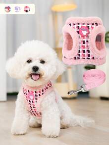 Arnés de perro suave y mullido con correas ajustables y hebillas de metal - Chaleco cómodo para perros pequeños y medianos, lavar a mano, arnés para perros, equipo de para mascotas, accesorio para mascotas con estilo, hebillas de metal seguras - Multicolor - Ver 14