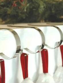 1 pieza Soporte dorado para calcetín de Navidad, ganchos para chimenea, ganchos antideslizantes para decoración del árbol de Navidad, adecuado para colgar decoraciones navideñas, ganchos para calcetín de Navidad en la chimenea, decoración de fondo para fiesta