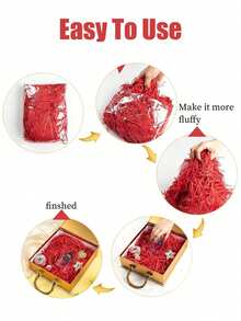 10/50/100g 礼品盒填充皱纹纸，彩色拉菲草纸，派对礼品包装填充物，礼品包装皱纹纸碎，创意填充草，工艺碎，适用于生日、婚礼、情人节、万圣节、父亲节、母亲节、圣诞节、派对装饰、易碎礼品保护和防损坏填充材料 - 彩色 - 查看 10