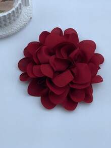 1pc Unique Handmade Flower Brooch, Vintage French Style Chic Niche Design, Elegant High-End Black Floral Lapel Pin, Minimalist For Suits, Dresses, Party Outfits, Stylish Fashion Accessory Gift For Women Valentines,Mom,Mother,Mother's Day,Gift