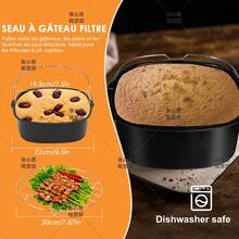 Juego de accesorios para freidora de aire, sartén para pizza, utensilios para hornear y pasteles para la serie de sartenes de 5,5 l