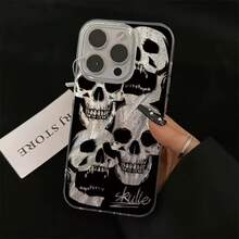Funda explosiva para phone 16/15/14 Plus/13/12/11 Pro Max. Nueva funda protectora de gasa con orificios grandes, anticaídas. Ideal para regalar a amigos. - Plateado - Ver 2