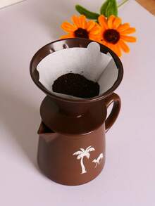 طقم إبريق قهوة سيراميك للمشاركة، طقم إبريق قهوة رجعي بنمط الجمل من السيراميك، إبريق قهوة بالتنقيط وكوب منقي القهوة، إبريق قهوة بقاع مسطح، هدية للأصدقاء - متعدد الألوان - مشاهدة 7