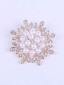水钻圣诞雪花胸针 - 精致的圣诞节别针，适合女士中性节日宴会服装配饰/朋友聚会徽章礼物 - 聖誕雪花 - 查看 37