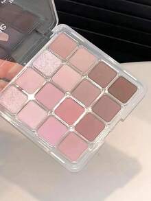 HOLD LIVE 16-Color Eyeshadow Palette, Matte, Shimmer, Glitter Textures, Includes Blush, Blue Eyeshadow - H02 - View 6