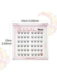 6 排迷你火焰簇下睫毛 - 无胶轻盈自粘卷翘睫毛，6-9 毫米自然妆效，适合婚礼、情人节/母亲节礼物、春夏旅行、睫毛延长、婚礼睫毛、卷翘睫毛设计、自粘睫毛 - C - 查看 3