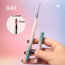 New 1pc Metal Rod Gradient Nail Art Brush Set Colouring Brush Large Square Round Light Therapy Brush Halo Brush