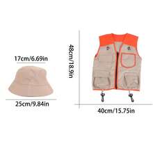 Conjunto de ropa de aventura para niños, disfraz de rendimiento al aire libre, explorador de insectos, disfraz de arqueólogo para juego de roles para niños - Verde - Ver 10