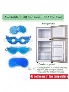 冰袋、冰袋眼罩、冰袋垫、冰贴、冰垫、冰凝胶，适合睡眠、冰袋眼罩、助眠工具、睡眠眼罩、美容冰垫、独特眼罩、凝胶冰袋、冷热眼罩，提供遮光和舒适无压感。 - 彩色 - 查看 4