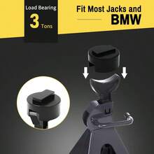 TRTY 2 قطعة رافعة هيدروليكية للسيارة، محول حامل الرافعة، وسادة الرافعة للحام، مشبك قضبان الإطار المشقوق، مناسبة لسيارات بي إم دبليو ميني وسلسلة بي إم دبليو 1 و 3 و 4 و 5، وسادة مطاطية مشقوقة لحماية قضبان الإطار، كتلة بوليوريثان مربعة للرافعة، مناسبة أيضًا كهدايا لعيد الحب وعيد الأب وعيد الهالوين والكريسماس