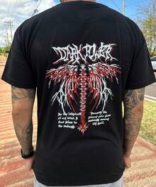 T-Shirt Men's Punk Streetwear Shirt 100% Cotton - Negro - Ver 4