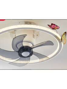 Ventilador de techo con lámpara LED de alto flujo de aire y diseño ergonómico FA097 - Blanco - Ver 2