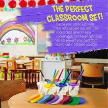 1 pieza Taza para pinceles con estilo INS anti-salpicaduras, diseño minimalista coreano, especialmente para estudiantes de arte, proporciona compartimentos convenientes para pintura y función de limpieza de pinceles. La paleta anti-derrames ayuda a mantener el escritorio limpio y evitar que la pintura se disperse. Perfectamente adecuado para dibujar, pintar al óleo, acuarela y otras creaciones artísticas, lo que permite que cada obra de atalla grande sea más refinada y proporciona una experiencia de talla grandetura más eficiente y limpia (el estilo de color se envía al azar)