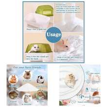 14 OZ Hamster Sand Bath - Fine Sand Hamster Bedding Reptile Silica Sand Gerbil Hideout Hamster Chinchillas Gerbil Mice Small Animals Small Pets
