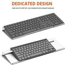 1个亚克力键盘支架 - 紧凑型桌面升降器，符合人体工学的电脑键盘支架，包含防滑条，耐用塑料材质，无需充电，多种颜色可选，节省空间设计，适合现代办公空间