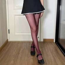 1 quần tất ren Pháp 4 màu, tất lưới màu đen, trắng, đỏ rượu, gợi cảm và quyến rũ cho đầu xuân - Nhiều màu - Xem 5