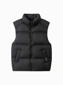 Balabala Áo vest trẻ em BalaOne Thu/Đông 2025, Áo khoác ngoài đồng bộ cho cả bé trai và bé gái - màu đen - Xem 4