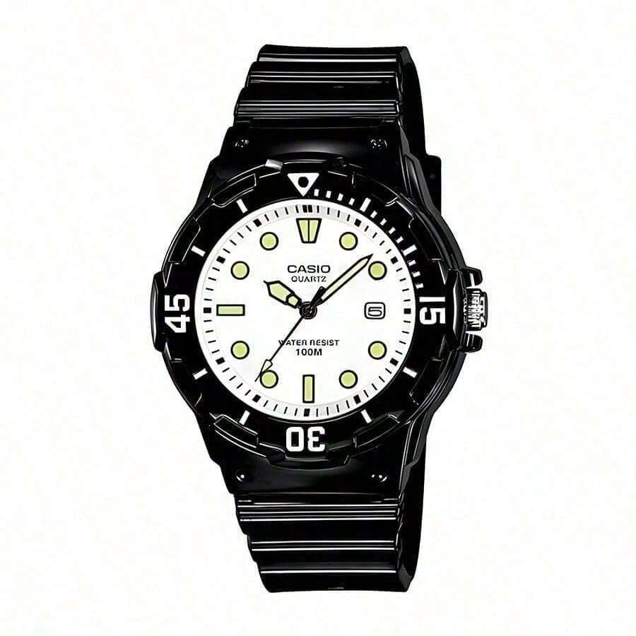 Ladies'/Men's Quartz Watch Made Of Rubber Suitable For Daily Wear, Macron Color Series LRW-200H-4E3 - White Black - View 1